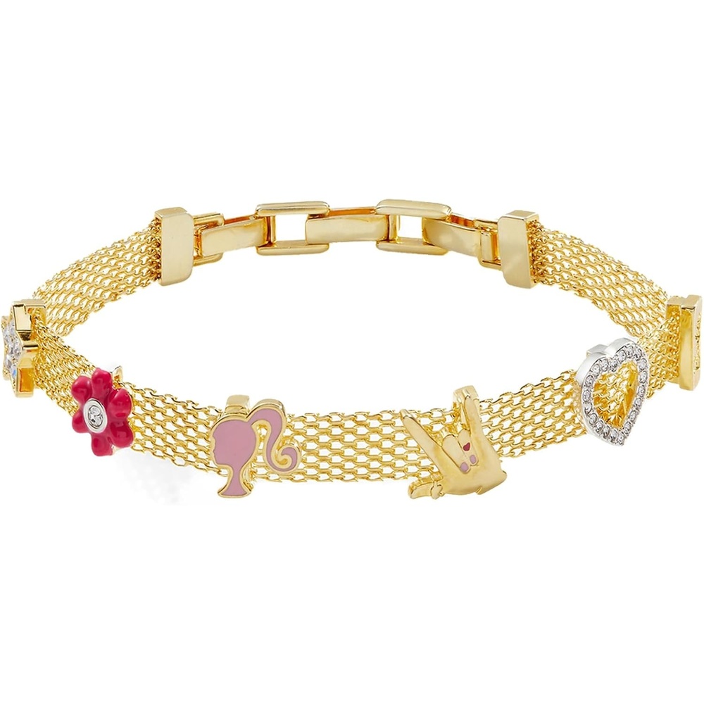 image:imageALEX AND ANI Barbie BraceletsMulticharm Mesh Chain Bracelet Shiny Gold