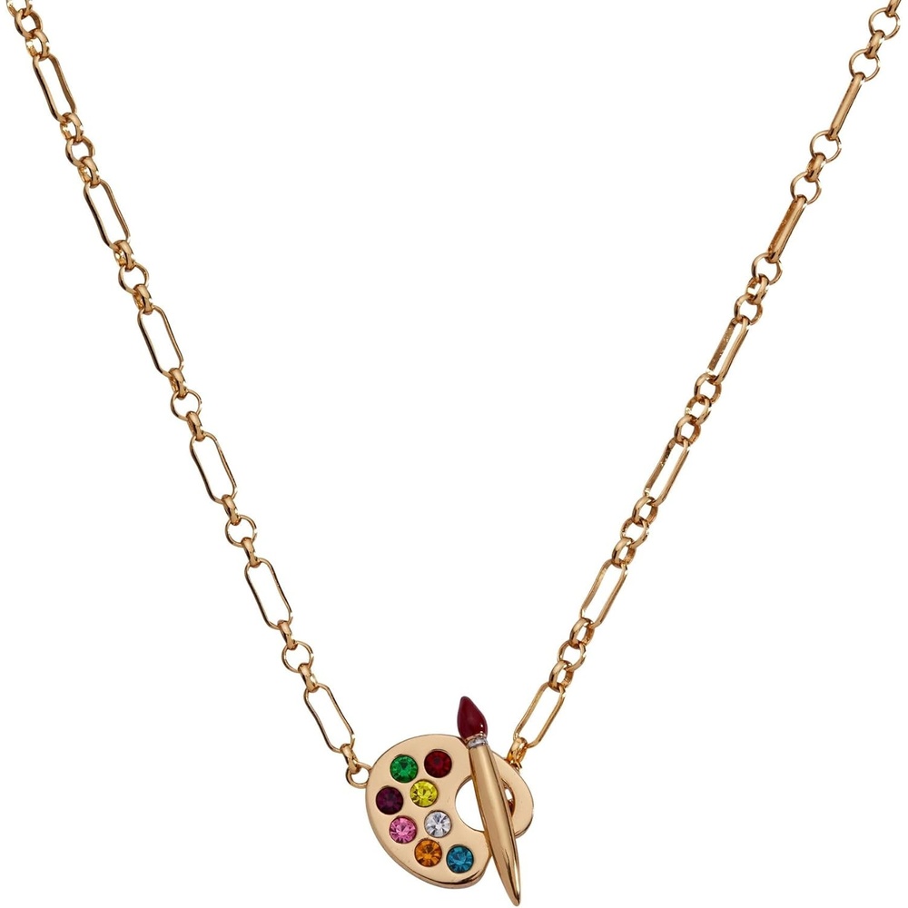 image:imageAlex and Ani Artist Palette amp Paint Brush Toggle Necklace  Artsy GoldTone Charm Necklace Perfect for Expressing Creativity Ideal for Women