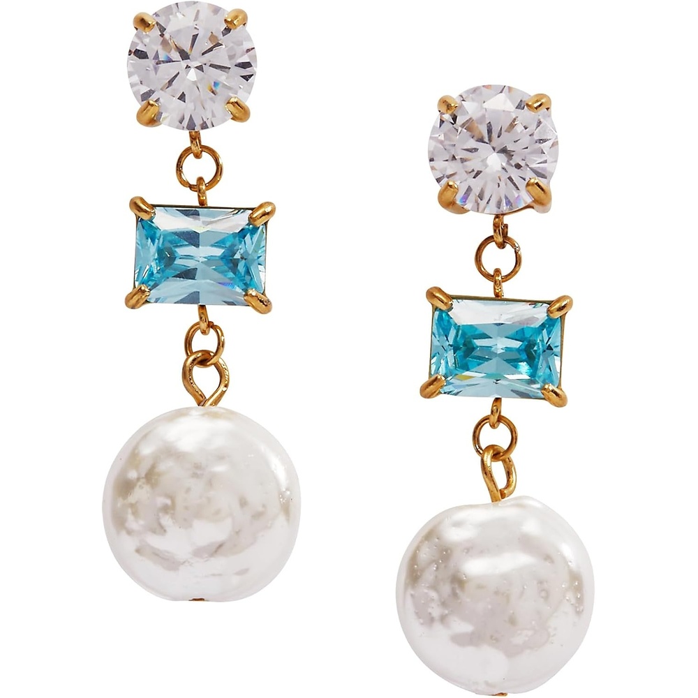 image:imageAlex and Ani Coin Pearl Drop Gold JewelryCoin Pearl Triple Drop Earring