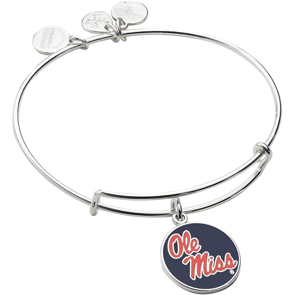 image:imageAlex and Ani Collaborations Expandable Bangle for Women Collegiate Charms Shiny Finish 2 to 35 inUniversity of Mississippi