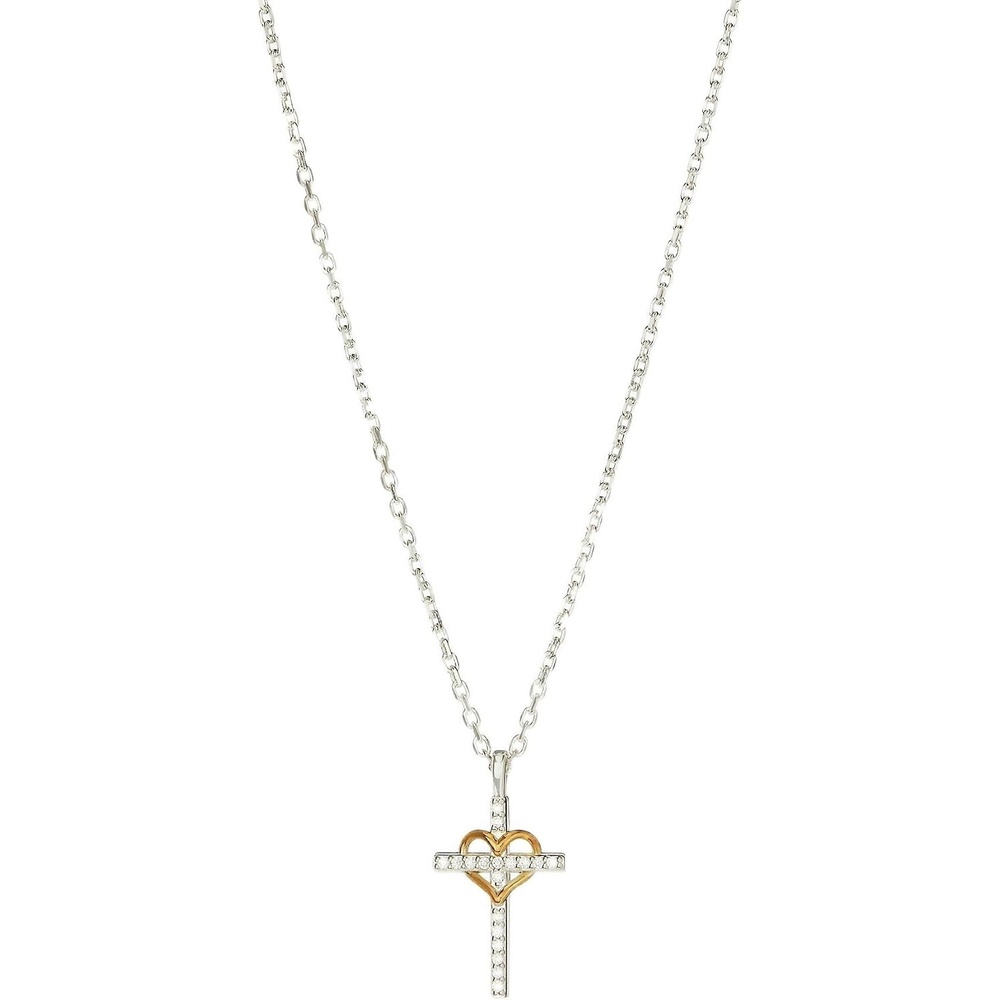 image:imageAlex and Ani Cross And Heart Necklace Sterling SilverNecklace