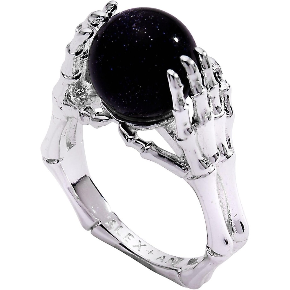 image:imageAlex and Ani Crystal Ball Ring  NickelFree Elegant Statement Piece Ring Size 7 Handmade Gothic Style Chunky RingSilver