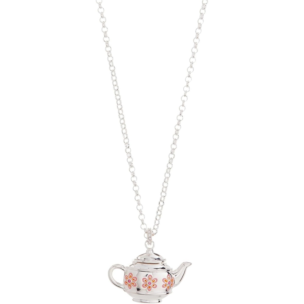 image:imageAlex and Ani Floral Teapot Locket Pendant Necklace