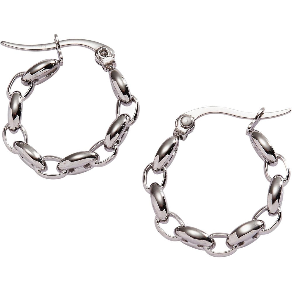 image:imageAlex and Ani Frozen Mariner Chain Hoop EarringsStainless Silver