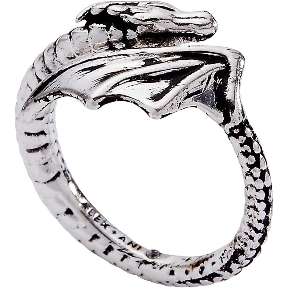 image:imageAlex and Ani HOUSE OF THE DRAGON Syrax Bypass Ring  Sculptural Dragon Design Inspired Jewelry NickelFree Bold Luxury Statement for Women Antique GoldSyrax Bypass Ring Antique Silver