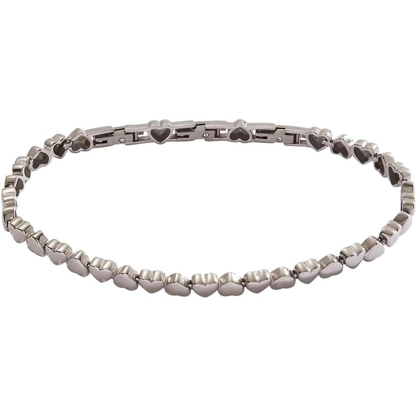 image:imageAlex and Ani Heart Charm Tennis BraceletStainless Steel Silver