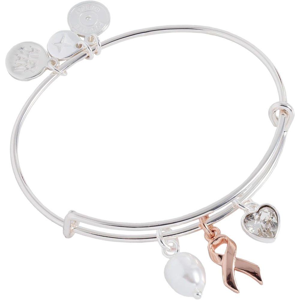 image:imageAlex and Ani Hope Breast Cancer Awareness Pink Ribbon CuffBreast Cancer Awareness Triple Charm EWB