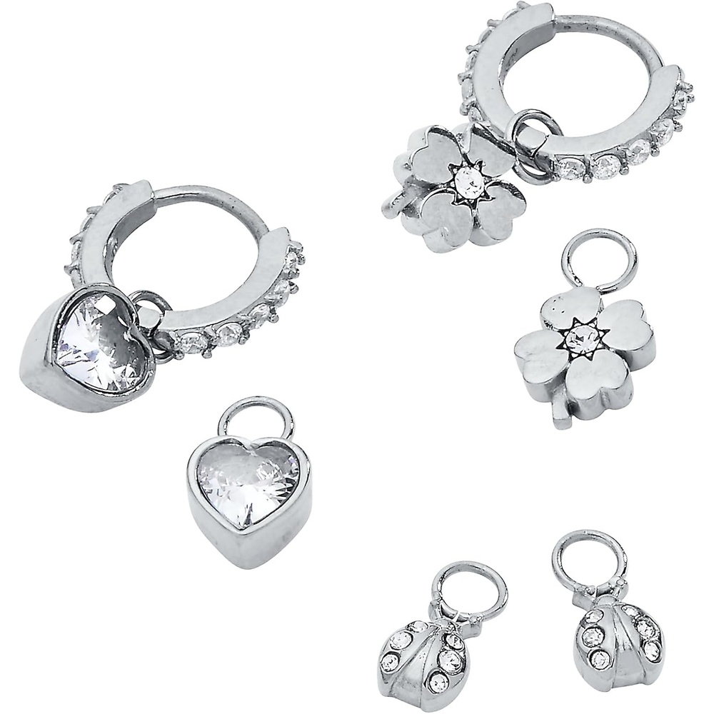image:imageAlex and Ani Love and Luck Earring SetsMix  Match Charm Earring Set of 4 Stainless Silver
