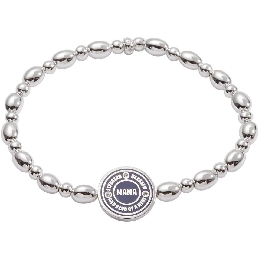 image:imageAlex and Ani Mom Mantra BanglesMama  Stressed  Blessed and Kind of a Mess Stretch Bracelet