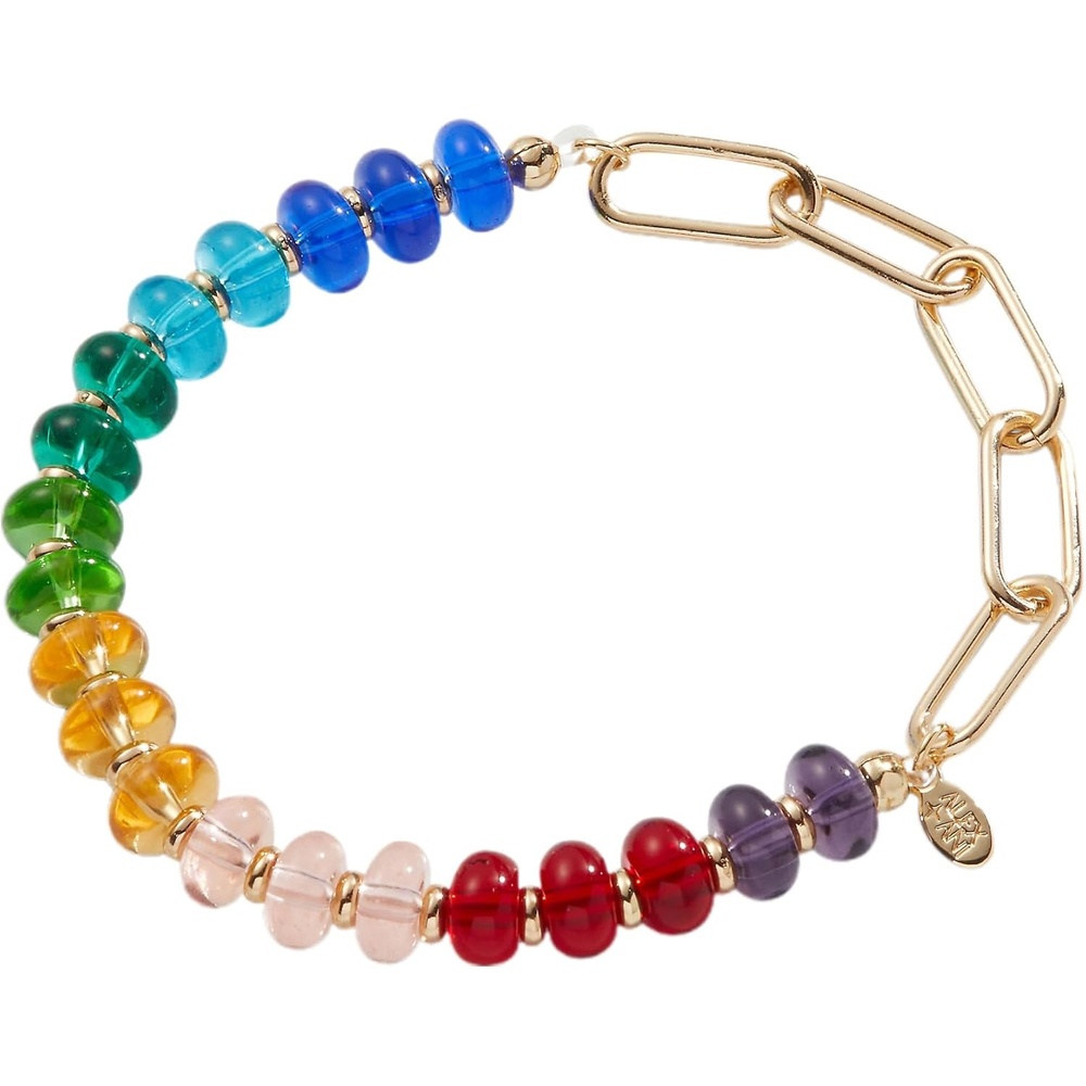 image:imageAlex and Ani Rainbow Beaded  Chain Stretch Bracelet