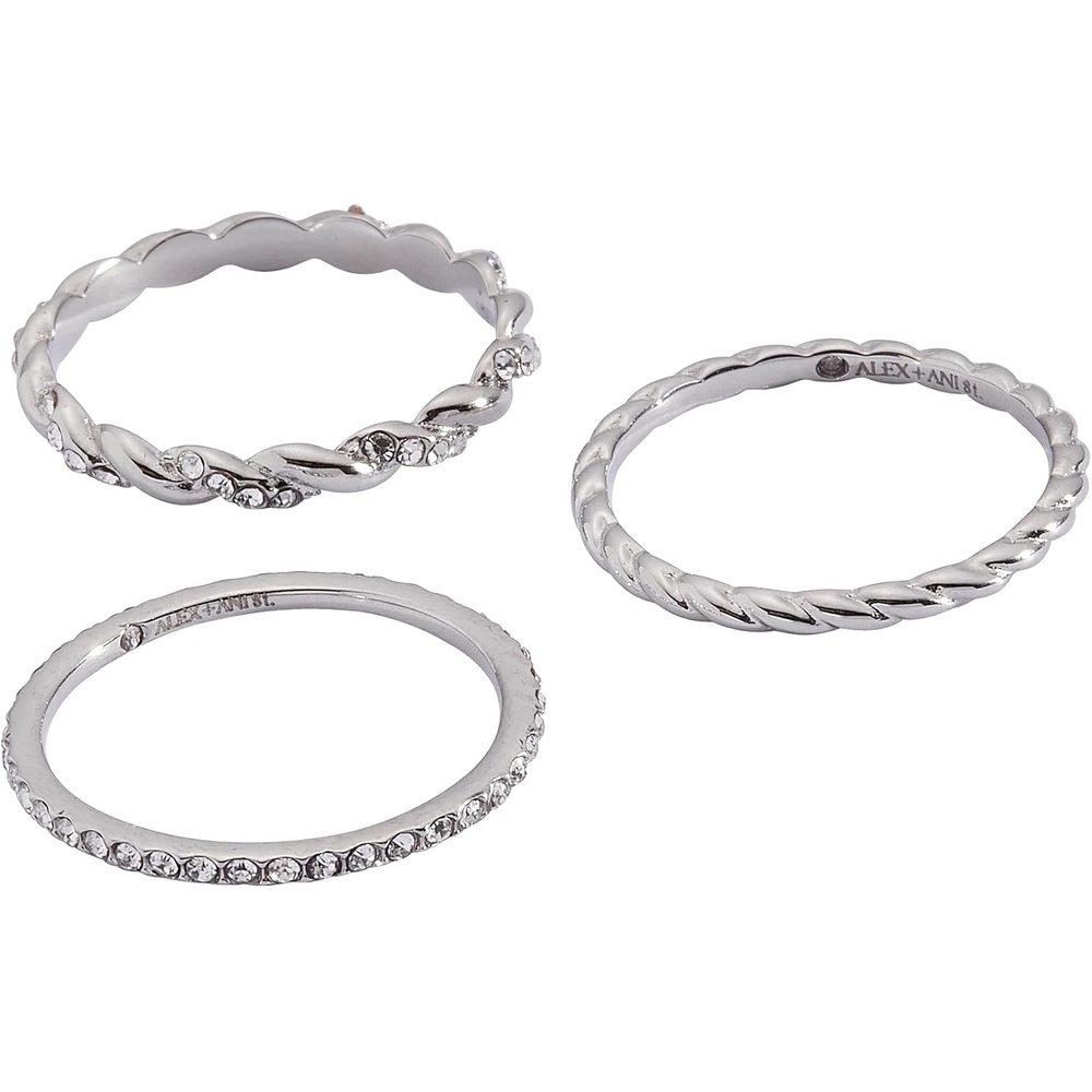 image:imageAlex and Ani Rope Stacking Ring Set of 3Stainless Silver