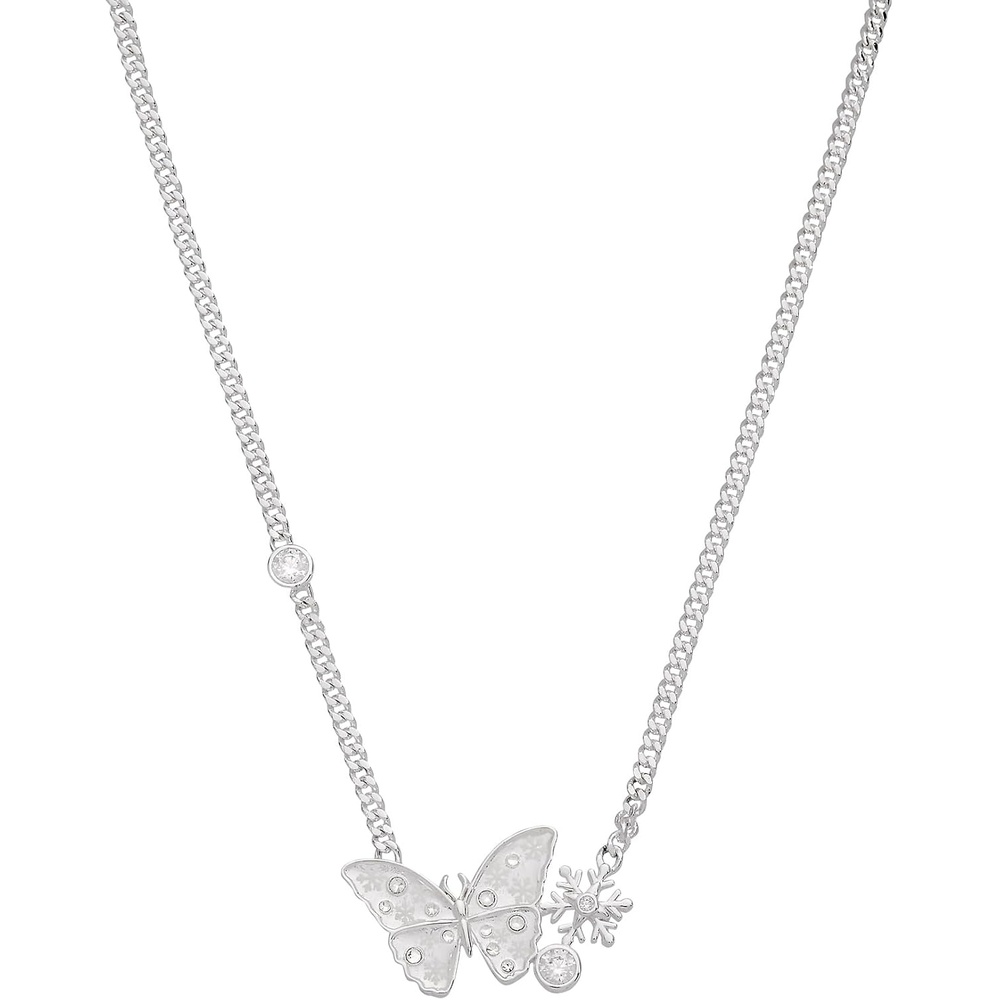 image:imageAlex and Ani SOM  Glass Butterfly Inline Necklace Shiny Silver
