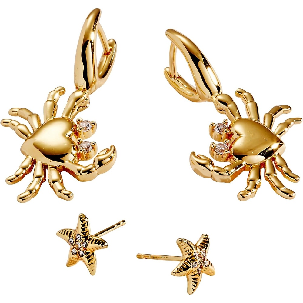 image:imageAlex and Ani Seaside Gold EarringsCrab  Starfish Earring Set