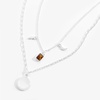 Alex and Ani A21ENLYRDSS,Wisdom 18-21” Layered Necklace,Shiny Silver,Brown,Necklace
