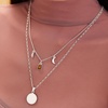Alex and Ani A21ENLYRDSS,Wisdom 18-21” Layered Necklace,Shiny Silver,Brown,Necklace