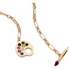 Alex and Ani Artist Palette & Paint Brush Toggle Necklace – Artsy Gold-Tone Charm Necklace Perfect for Expressing Creativity, Ideal for Women