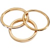 Alex and Ani Baguette Stacking Ring Set of 3(Stainless Gold)