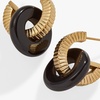 Alex and Ani Black Onyx Textured Earrings