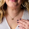 Alex and Ani Butterfly + Crystal Necklace, Adjustable(14k Gold Sterling Silver)