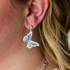 Alex and Ani Butterfly Crystal Drop Earrings