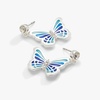 Alex and Ani Butterfly Crystal Drop Earrings
