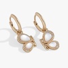 Alex and Ani Butterfly Mother of Pearl Huggie Hoop Earrings(Shiny Gold)