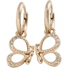 Alex and Ani Butterfly Mother of Pearl Huggie Hoop Earrings(Shiny Gold)