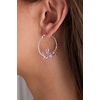 Alex and Ani Cardinal Earrings for Women – Reversible Design with Ruby Crystal Enamel Charms in Braided Hoops, Versatile Cardinal Jewelry(Cardinal Hoop (Shiny Silver))