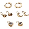 Alex and Ani Celestial Stackable Earring Sets – Interchangeable Studs, Huggies, Cuffs & Charms, Nickel-Free(Mix & Match Earring Set of 4 (Stainless Gold))