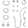 Alex and Ani Celestial Stackable Earring Sets – Interchangeable Studs, Huggies, Cuffs & Charms, Nickel-Free(Stackable 9pc Earring Set (Stainless Silver))