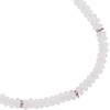Alex and Ani Clear Quartz Semi-Precious Beaded Anklet(Stainless Silver)