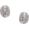 Alex and Ani Coffee Bean Pave Stud Earring, Shiny Silver