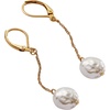 Alex and Ani Coin Pearl Drop Gold Jewelry(Coin Pearl Lever Back Earring)