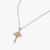 Alex and Ani Cross And Heart Necklace, Sterling Silver(Necklace)