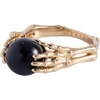 Alex and Ani Crystal Ball Ring – Nickel-Free, Elegant Statement Piece, Ring Size 7, Handmade Gothic Style Chunky Ring(Shiny Gold)