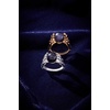 Alex and Ani Crystal Ball Ring – Nickel-Free, Elegant Statement Piece, Ring Size 7, Handmade Gothic Style Chunky Ring(Shiny Gold)