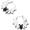 Alex and Ani Crystal Bat Hoop Earrings(Silver)
