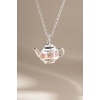 Alex and Ani Floral Teapot Locket Pendant Necklace