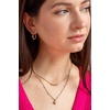 Alex and Ani Frozen Mariner Chain Hoop Earrings(Stainless Gold)