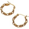 Alex and Ani Frozen Mariner Chain Hoop Earrings(Stainless Gold)