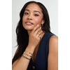 Alex and Ani Gold-Plated Evil Eye Earring – Crystal Pavé & Baguette Stones, Charm Hamsa & Heart, Symbolizes Protection & Strength, Ideal Evil Eye Jewelry for Women(Linear Earrings)