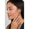 Alex and Ani Gold-Plated Evil Eye Earring – Crystal Pavé & Baguette Stones, Charm Hamsa & Heart, Symbolizes Protection & Strength, Ideal Evil Eye Jewelry for Women(Linear Earrings)