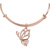 Alex and Ani Goliath Openwork Butterfly Bangle Bracelet, Rose Silver