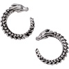 Alex and Ani HOUSE OF THE DRAGON® Earrings – Inspired Hoops & Studs, Nickel-Free, Hypoallergenic Finish(Syrax Front to Back Hoop (Antique Silver))