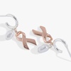 Alex and Ani Hope’ Breast Cancer Awareness Pink Ribbon Cuff(Breast Cancer Awareness Huggie Hoop)