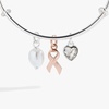 Alex and Ani Hope’ Breast Cancer Awareness Pink Ribbon Cuff(Breast Cancer Awareness Triple Charm EWB)
