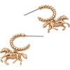 Alex and Ani Horse Huggie Hoop Earrings(Shiny Gold)