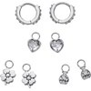 Alex and Ani Love and Luck Earring Sets(Mix & Match Charm Earring Set of 4 (Stainless Silver))