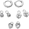 Alex and Ani Love and Luck Earring Sets(Mix & Match Charm Earring Set of 4 (Stainless Silver))