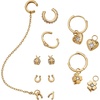 Alex and Ani Love and Luck Earring Sets(Stackable 9 Piece Earring Set (Stainless Gold))